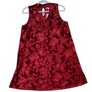 Magnolia Skye velvet textured floral swing dress event, semi formal size M
